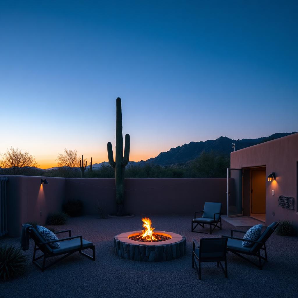 Terrace at golden hour