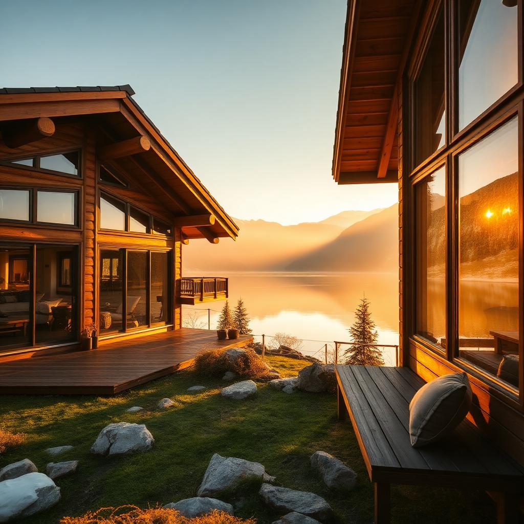 A quiet residence at golden hour